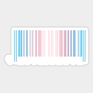 Transgender Pride LGBT Love is Love Barcode Design Sticker